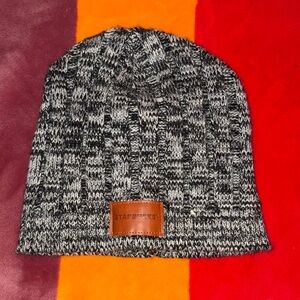 Starbucks Charcoal and White Knit Beanie